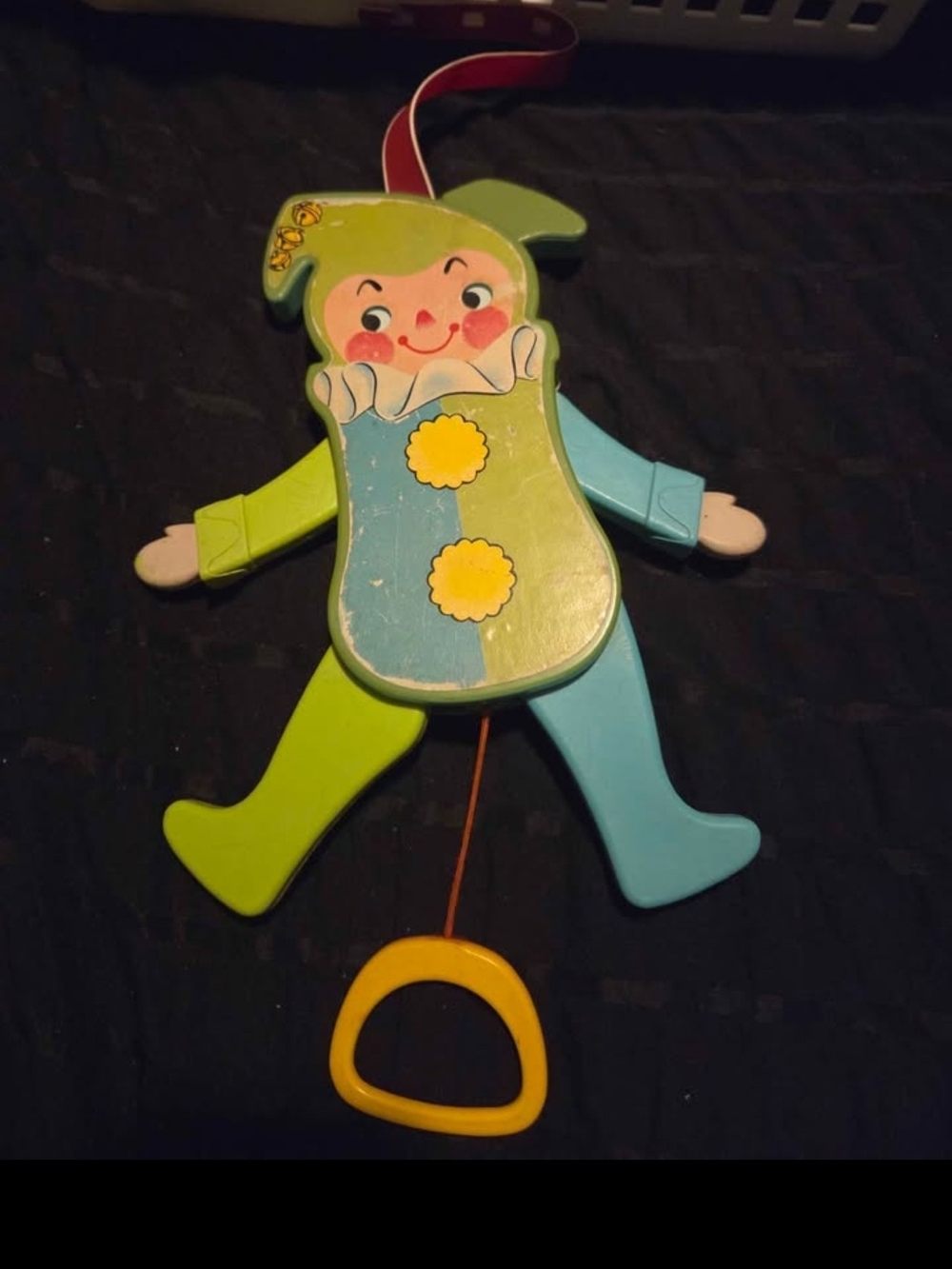vintage 1969 Fisher-Price Jolly Jumping Jack #145 crib toy